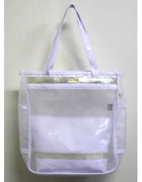 Пляжная сетчатая белая сумка Mariah Parisotto 3882
